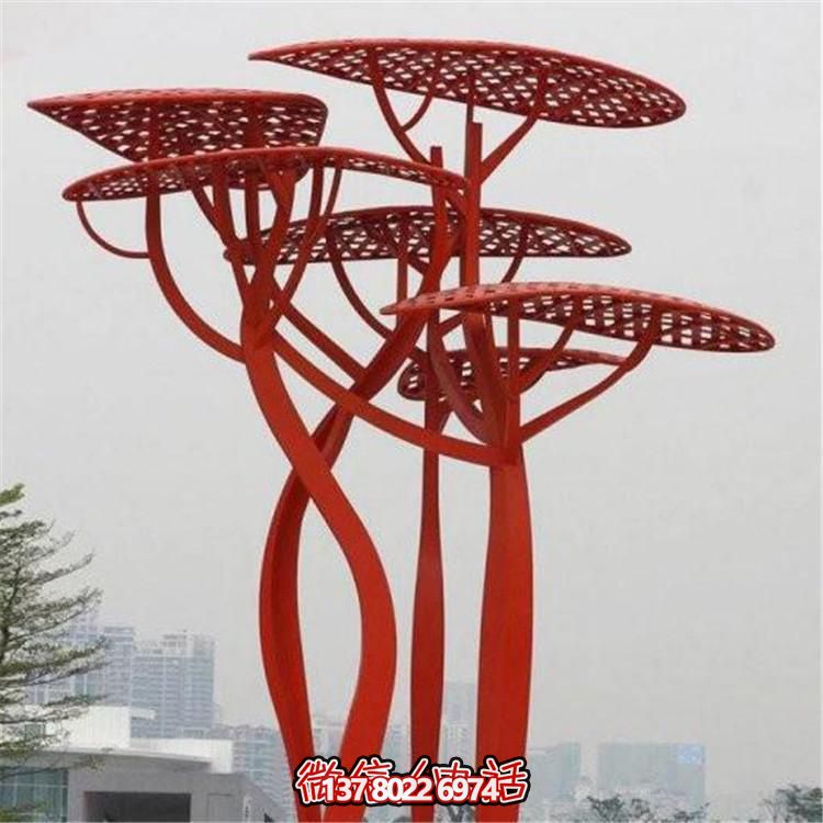 不銹鋼樹，抽象樹形雕塑