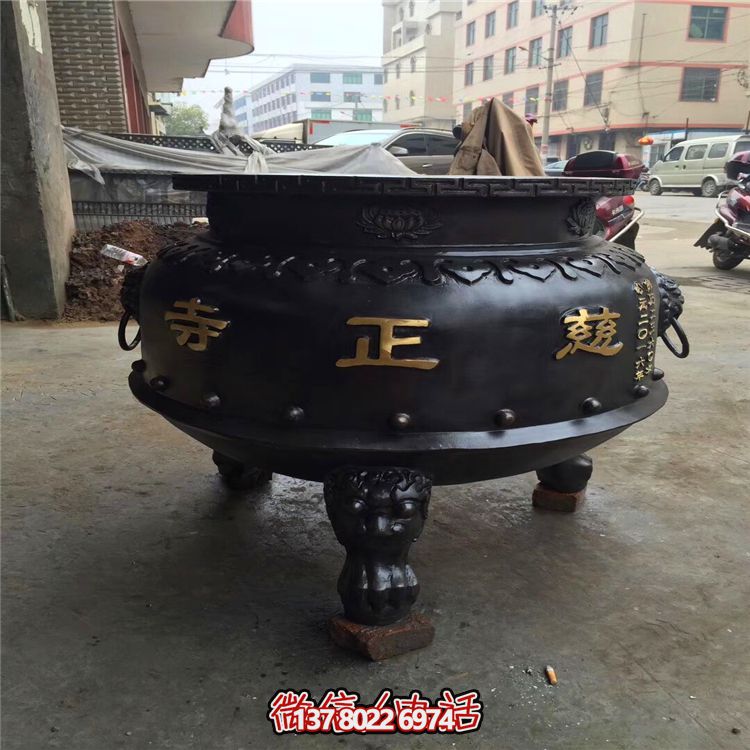 道教寺院擺放圓形化寶爐雕塑上香祈福香爐 道教寺院擺放圓形化寶爐雕塑上香祈福香爐